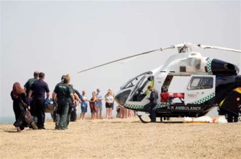 uk beach rescue kent girl swept out to sea as emergency services rush to scene daily star