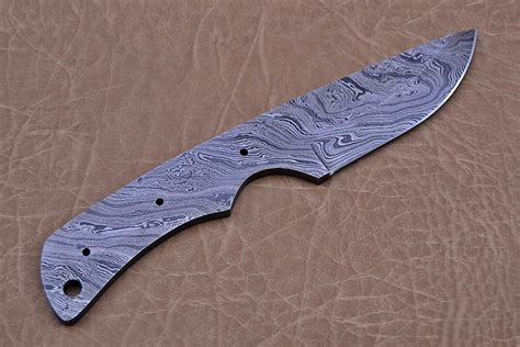 8 Inches Long Blank Blade Knife Making Supplies Damascus Steel Blank
