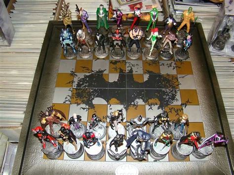 A Chess Board With Many Figurines On It