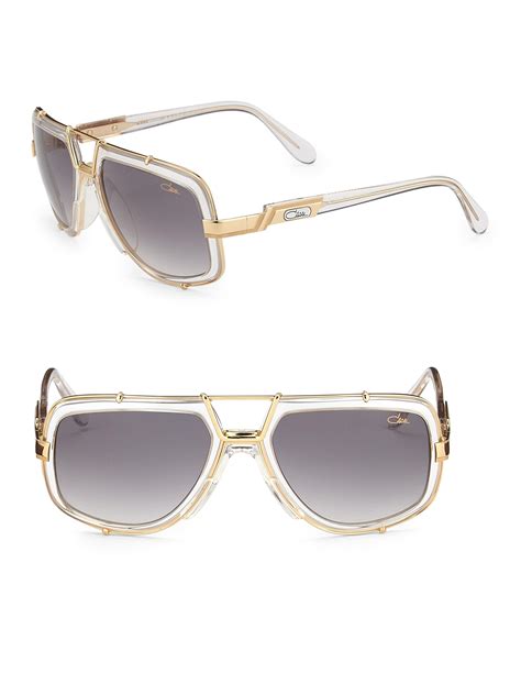 cazal aviator sunglasses in metallic lyst