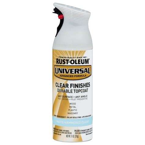 Rust Oleum Universal 11 Oz All Surface Matte Hammered Clear Topcoat