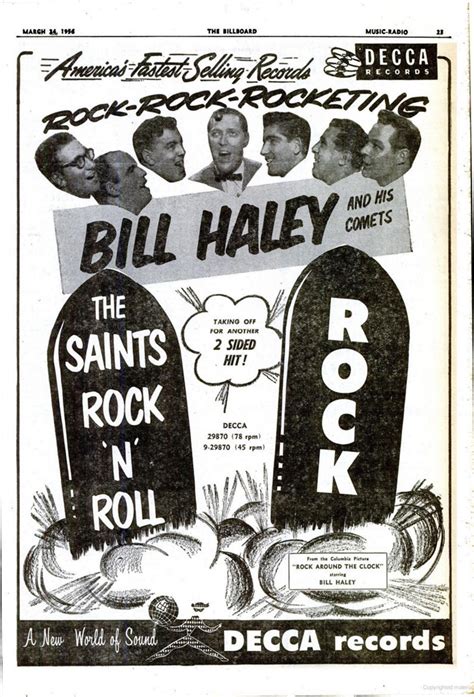 Rock And Roll Newspaper Press History Bill Haley The Saints Rock N