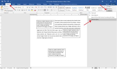 How To Select Multiple Text Boxes In Ms Word Officebeginner