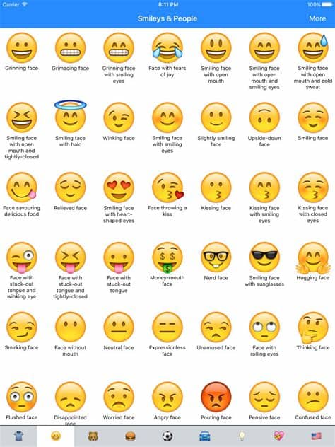 You will easily find all current whatsapp smileys as well with the emoji meaning. Emoji Meanings Dictionary List App Ranking and Store Data ...