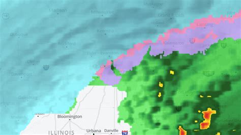 Live Radar Track Snow Ice And Rain As System Moves Across The Chicago