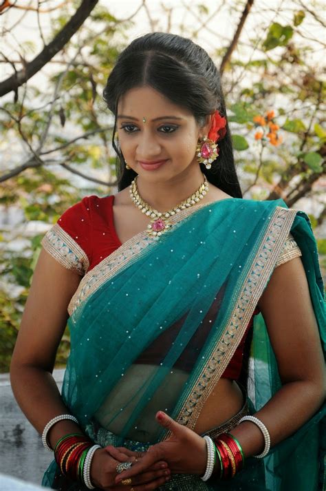 Check out these indian actresses in sarees to ace a contemporary take on the traditional drape. Actress Sandeepthi Hot Navel Stills in Sexy Half Saree - CAP