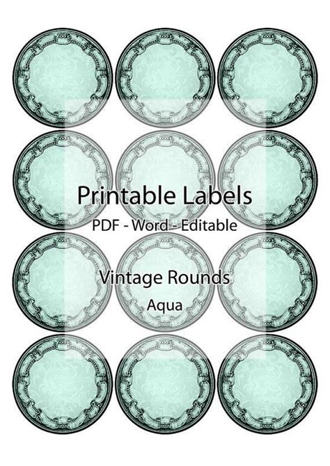 Editable Free Printable Round Labels Printable Templates