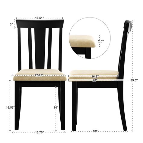 Weston Home Tibalt Black Dining Chair Slats Back Set Of 2