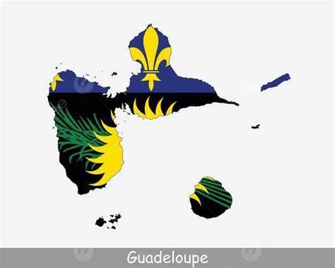 Guadeloupe Map Flag Svg Illustration Color Vector Svg Illustration Color Png And Vector With