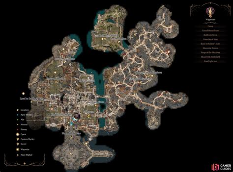 Baldurs Gate 3 Act 2 Shadowlands Map Act 2 Shadowlands