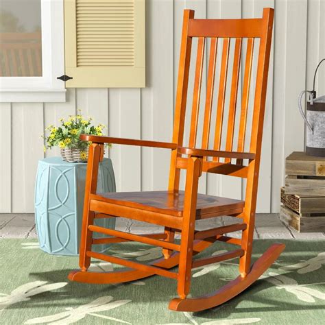 Merax Solid Wood Country Plantation Porch Rocking Chair Outdoor Patio