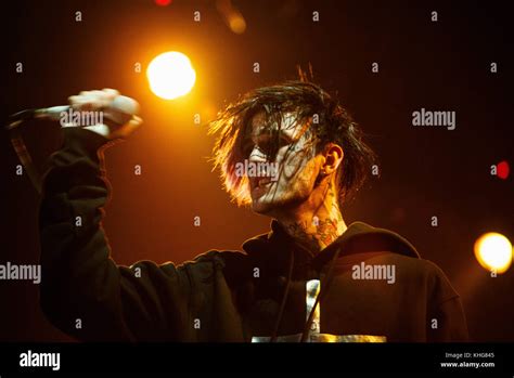 Moscow 30 March2017rapper Lil Peep Concert In Night Clubportrait Of
