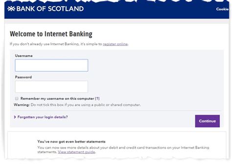 How to log in to digital banking and check your balance | royal bank. Bank of Scotland | Log in / Log out | Quick Tour | About ...