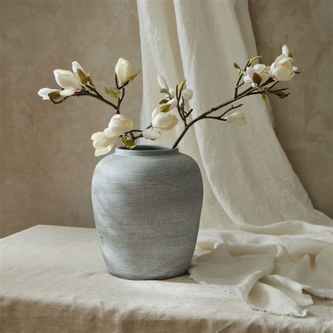Textured Grey Vase Grey Vases White Lamp Base Vase