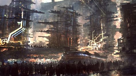 Sci Fi Futuristic City Cities Art Artwork Wallpaper 1920x1080