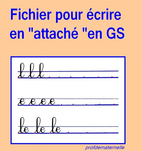 FICHES pour ECRITURE-en-GS en interligne | Apprendre à écrire