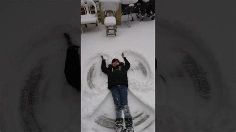 How To Make A Snow Angel From A Kid Youtube