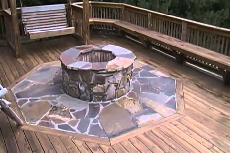 Building A Fire Pit On A Deck Youtube