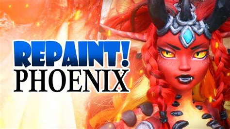 Repaint Phoenix The Fire Dragon Custom Ooak Art Doll Youtube