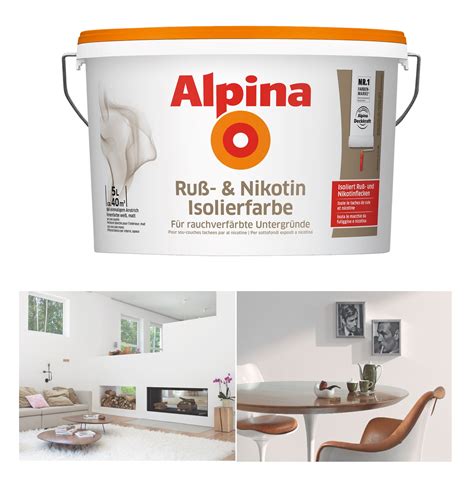 ALPINA Alpinaweiß Seidenlatex, Latexfarbe Wandfarbe Weiß ...