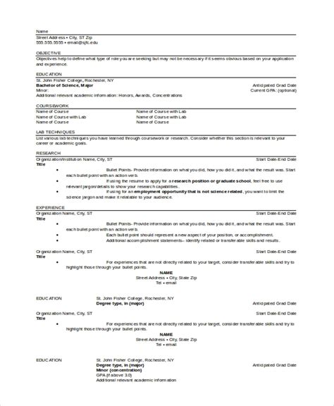 Free 9 Sample Graduate School Resume Templates In Pdf Ms Word