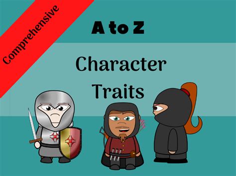 List Of Character Traits Free Teaching Resources