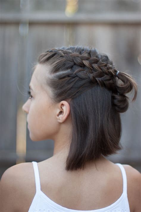 The key to a great braided look longer braids can be twisted into updo styles for a classy prom or wedding hair style. 5 Braids for Short Hair - Cute Girls Hairstyles