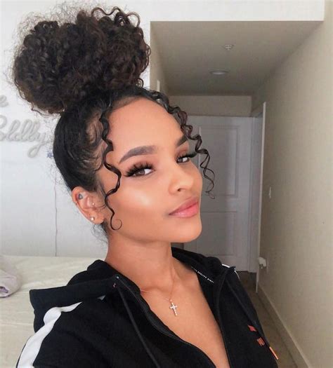 curly hair style hairstyle 3c 4c bun professional hair care on instagram “messy bun 😍 yes or