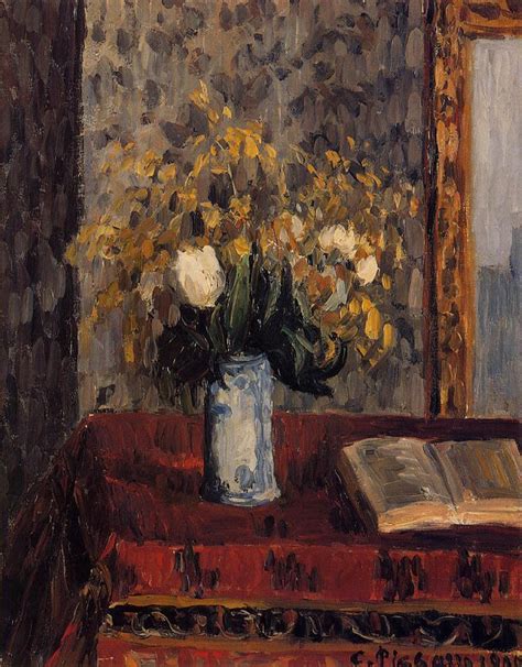 Vase of flowers painting impressionism. Vase of Flowers, Tulips and Garnets, 1900 - Camille ...