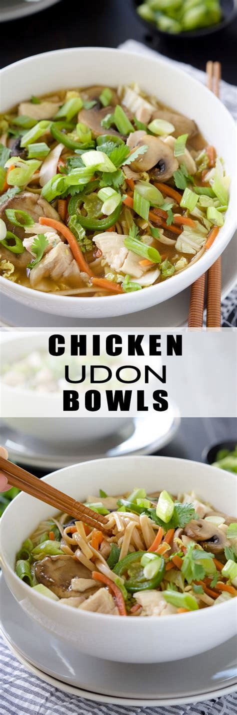 Homepage > recipes > noodle recipes > udon recipes > miso nikomi udon recipe (udon noodles simmered in miso broth with chicken and vegetables). Chicken Udon Bowls