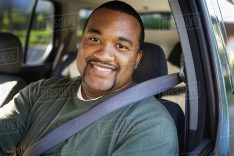 African Man Driving Car Stock Photo Dissolve