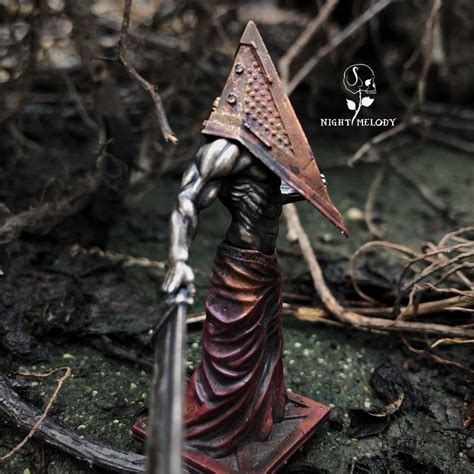Silent Hill Pyramid Head Statue Handmade With Silver And Etsy
