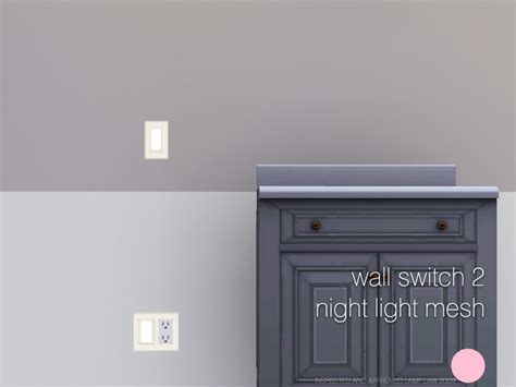 The Sims Resource Wall Switch 2 Nightlight Lamp Mesh