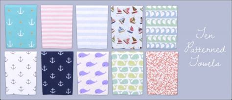 Martine Simblr Two Sets Colourful Towels • Sims 4 Downloads