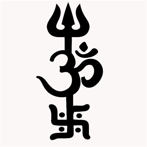Om And Trishul Symbol Clipart Best