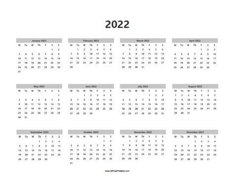 Printable Calendars 2022 Monthly Printable Calendar 2023