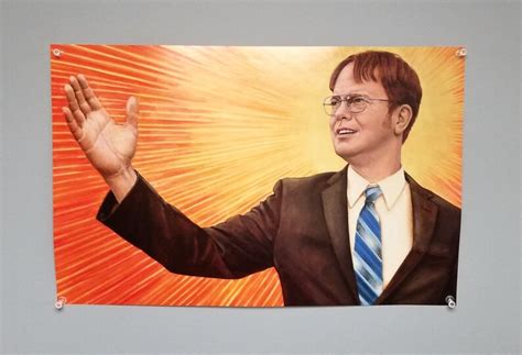 Dwight Schrute Branch Manager Painting Supreme Leader Poster Etsy
