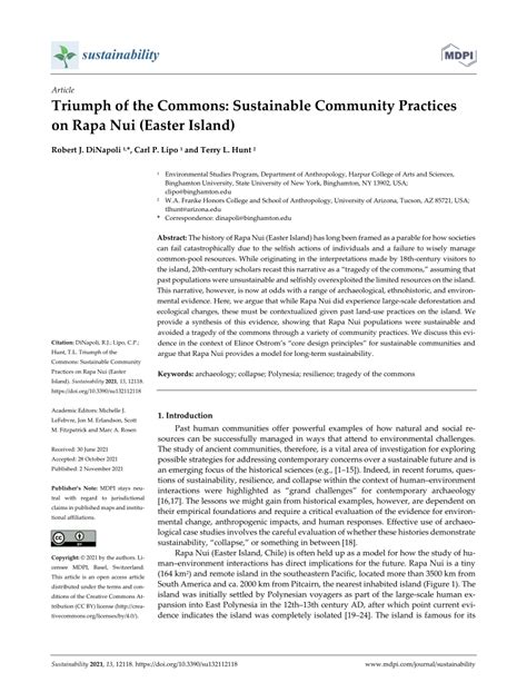 Pdf Triumph Of The Commons Sustainable Community Practices On Rapa
