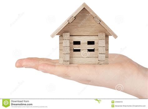House In Hand Stock Photo Image Of Development Simple 24608418