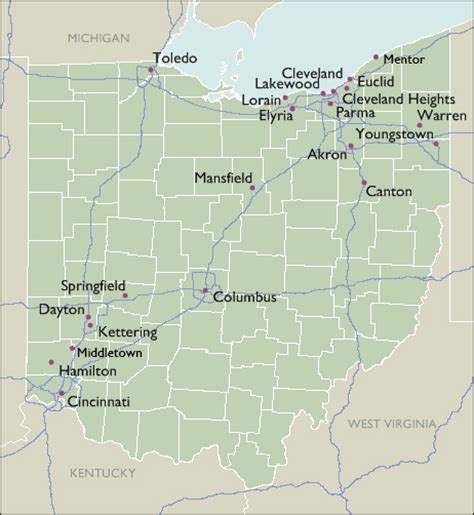 City 3 Digit Zip Code Maps Of Ohio