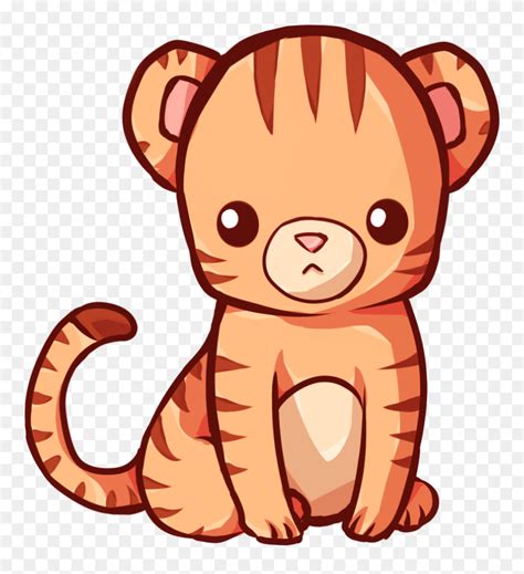 Kawaii Cute Tiger Drawing Clipart 5539624 Pinclipart