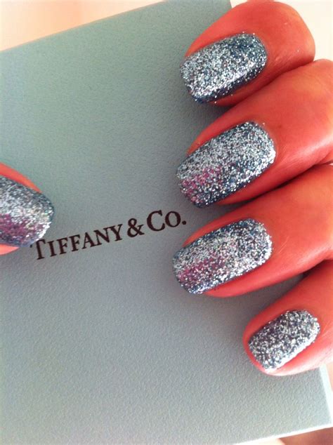 Tiffany Nails In Cnd Shellac And Lecente Glitter Tiffany Nails Cnd