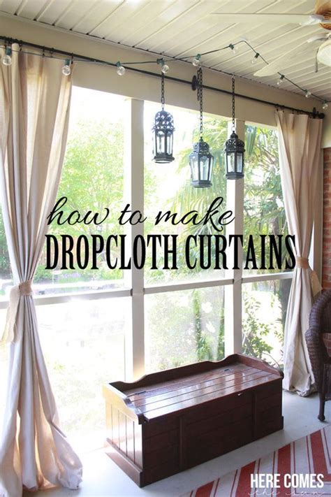 Make These Drop Cloth Porch Curtains For About 10 Per Panel Diy Bay