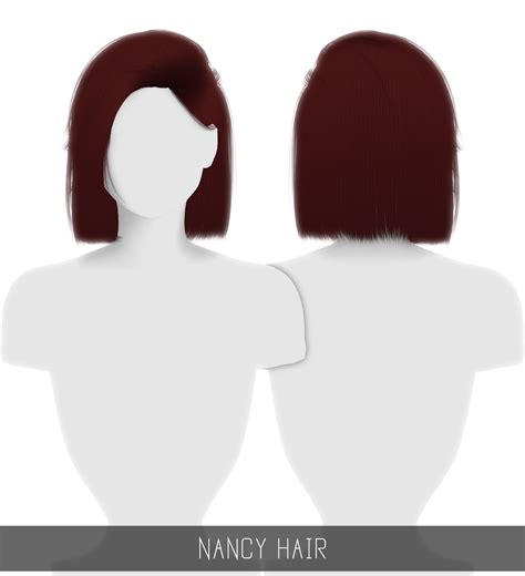 Lana Cc Finds Simpliciaty Cc Nancy Hair 36 Swatches Hq Mod