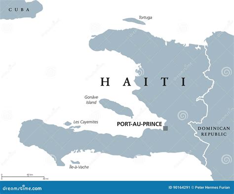 Haiti Political Map Stock Vector Illustration Of Port 90164291