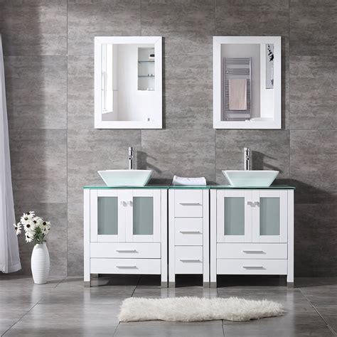 Buy Wonline 60 Double Bathroom Vanity Combo Set Double Porcelain Vessel