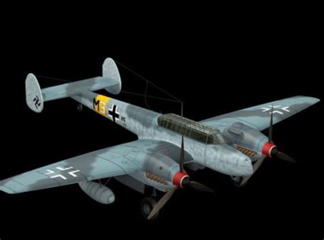 Us Army Bf 110 Night Fighter 3d Model Max 123free3dmodels