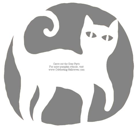 Then, use a knife or box cutter to trace the outline of the stencil onto the outside of the pumpkin. 22 Cat Pumpkin Patterns and Crafts for a Fiendish ...