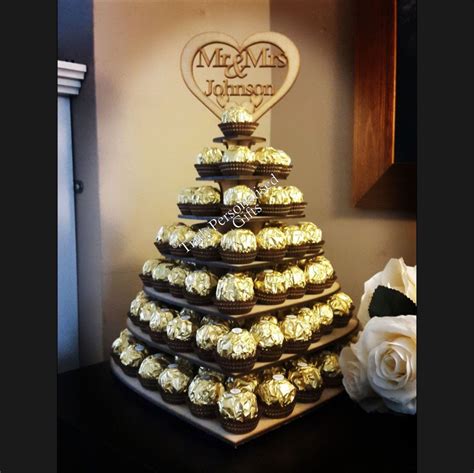 Personalised Ferrero Rocher Heart Wedding Display Stand Etsy Uk