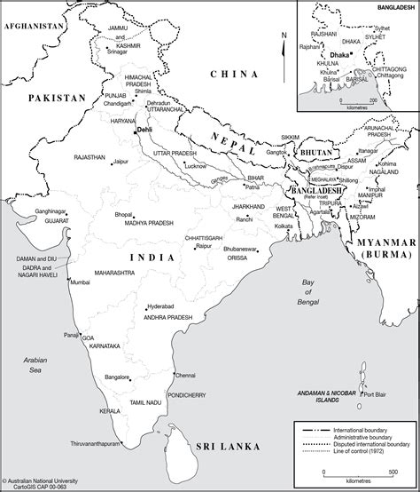 India States And Capitals Cartogis Services Maps Online Anu